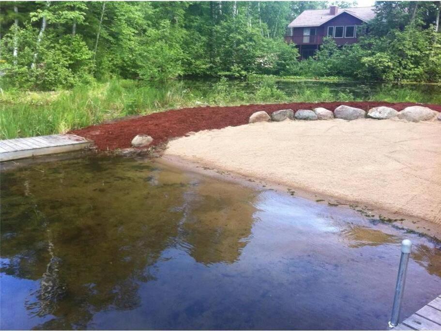 Large Log Home On Lake With Hot Tub Cross Lake Exterior photo